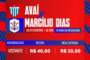 Ingressos à venda para Avaí e Marcílio Dias! 🎫🎟️