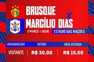 Ingressos à venda para Brusque e Marcílio Dias! 🎫🎟️