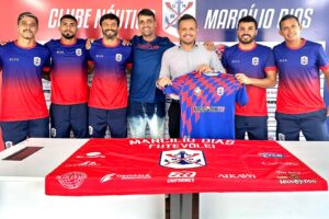 Marcílio Dias fecha parceria com equipe de Futevôlei para a disputa da Liga Catarinense ⚽️⚓️🔴🔵